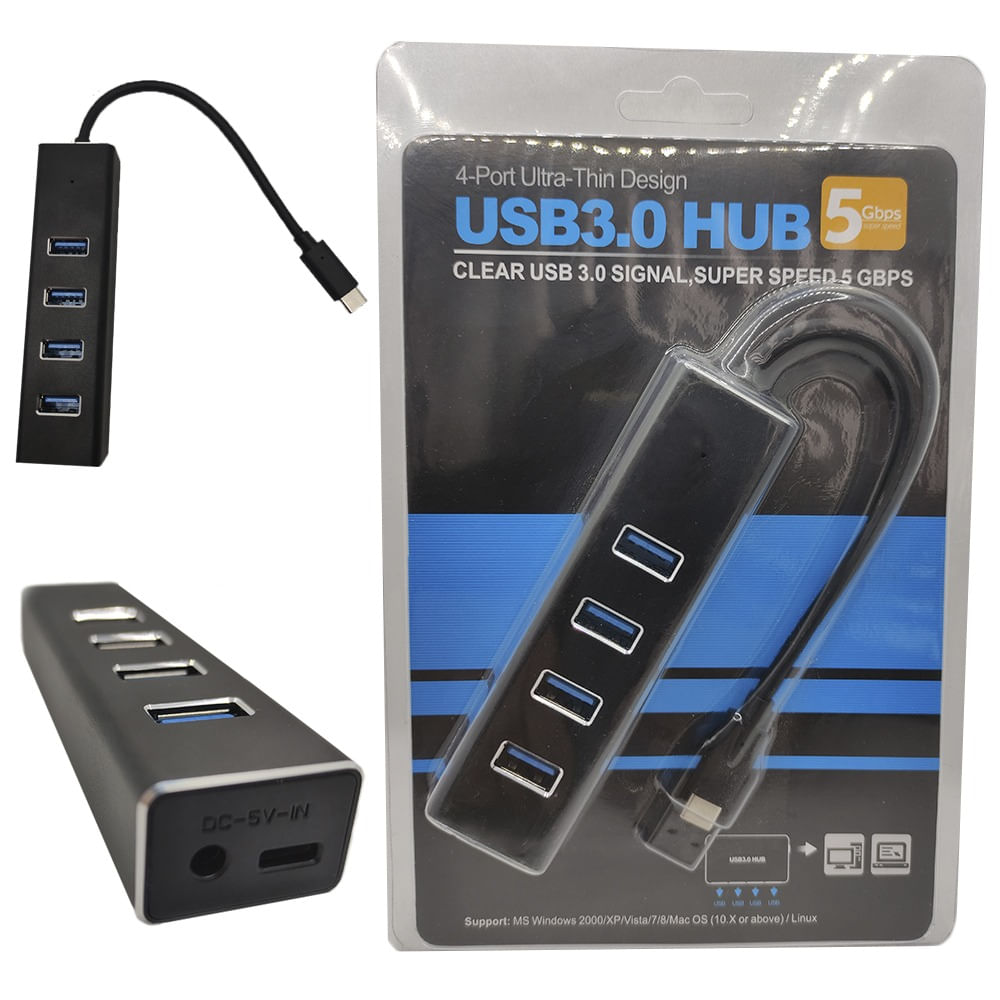 IUY Hub USB 3.0 Ladrón USB 3.0 4 Puertos SuperSpeed 5Gbps para PC 