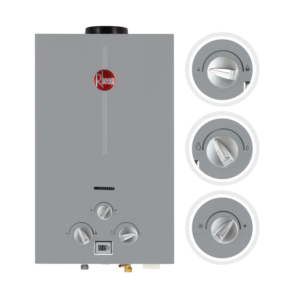 Calentador a gas Rheem GLP 10 litros Promart