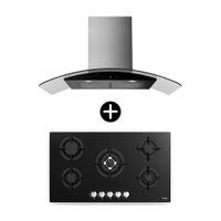 COMBO Cocina empotrable Praga 87cm + Campana decorativa Praia 90cm