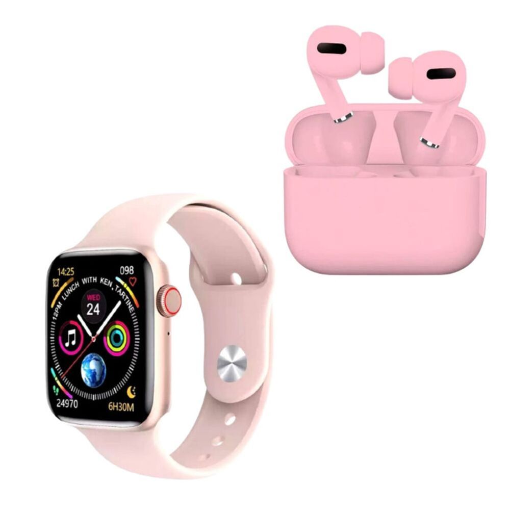 Pack Smartwatch W26 Plus Rosado y Audífonos I13 Pro Rosado - Promart