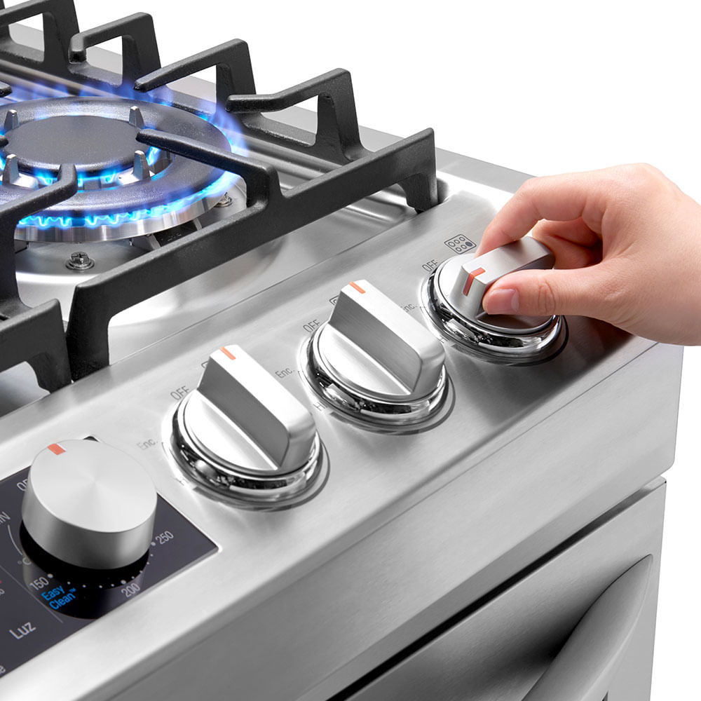 Cocina LG RSG316T a gas con EasyClean 6 hornillas - Promart