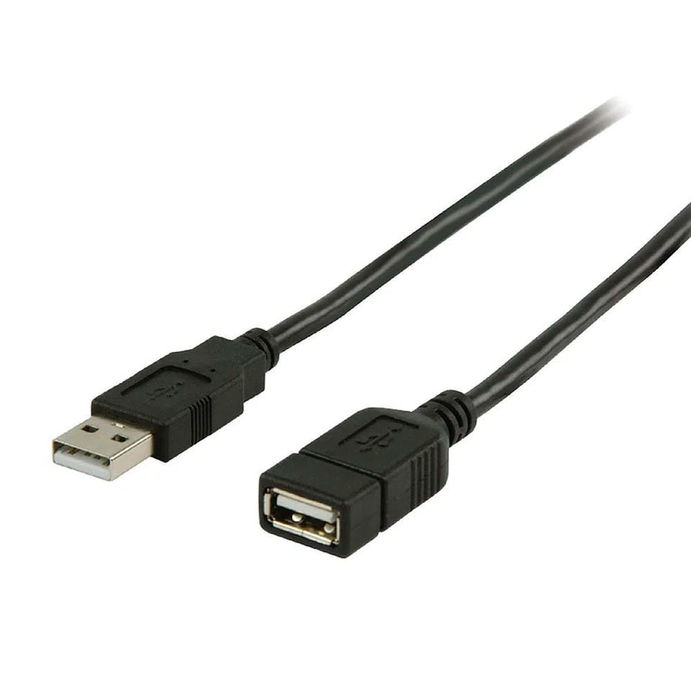Cable Extensión USB 2.0 Macho a Hembra 3 Metros Negro