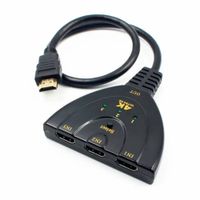 HDMI Switch 4K 3 x 1 Splitter con Cable Full HD 1080p 3D Multiplicador