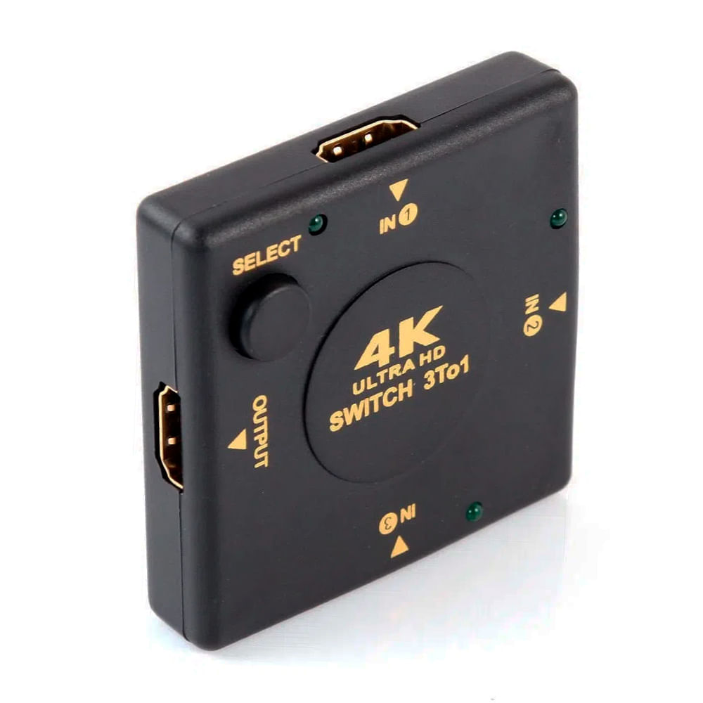 Switch HDMI 3x1 puertos / Selector de 3 entradas 1 salida soporta 4K Ultra  HD - Tecnopura