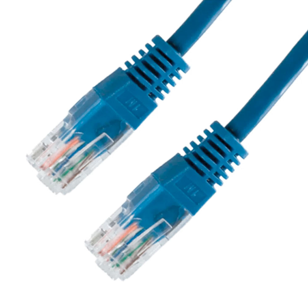 Cable de Red UTP Cat 5 Testeado Rj45 10 Metros Azul