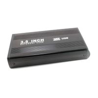 Case Disco Duro Externo Sata 3.5"" USB 2.0 PC Negro