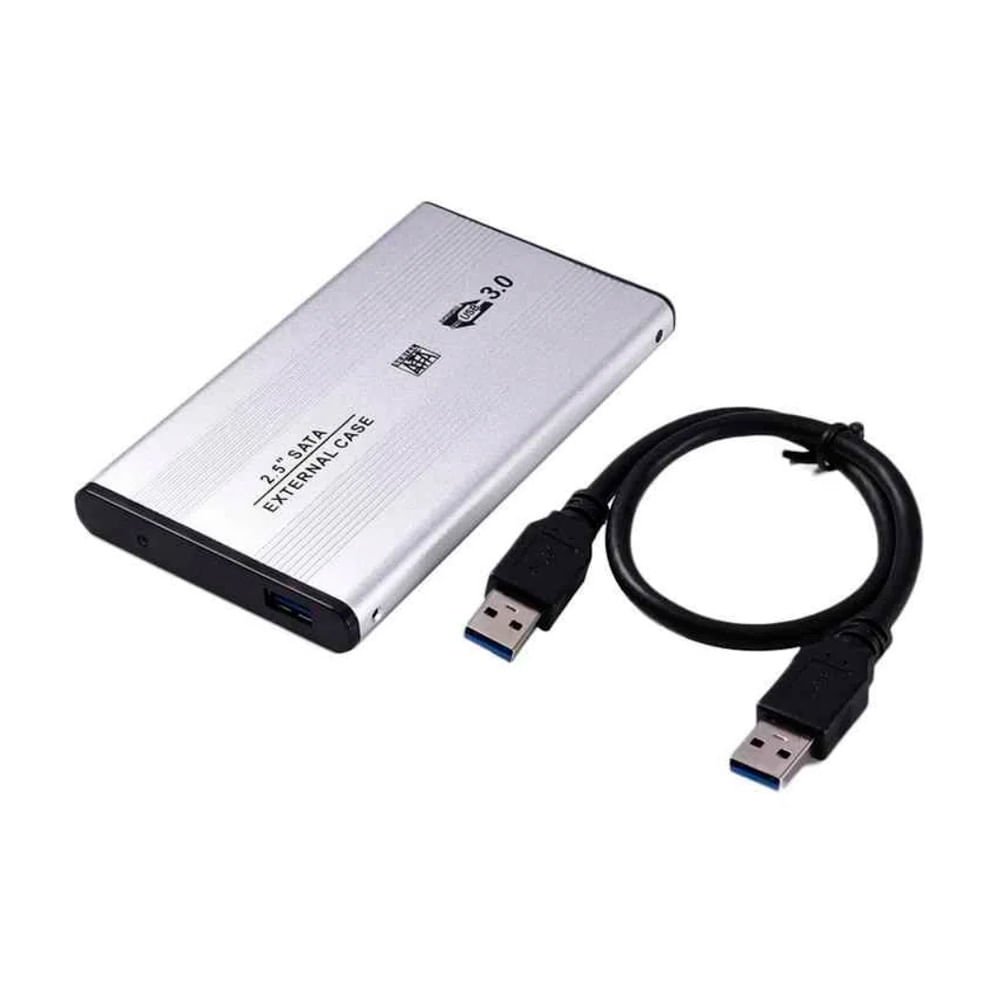 Case Disco Duro Externo Sata 2.5" USB 3.0 Laptop PC Plata | Promart -