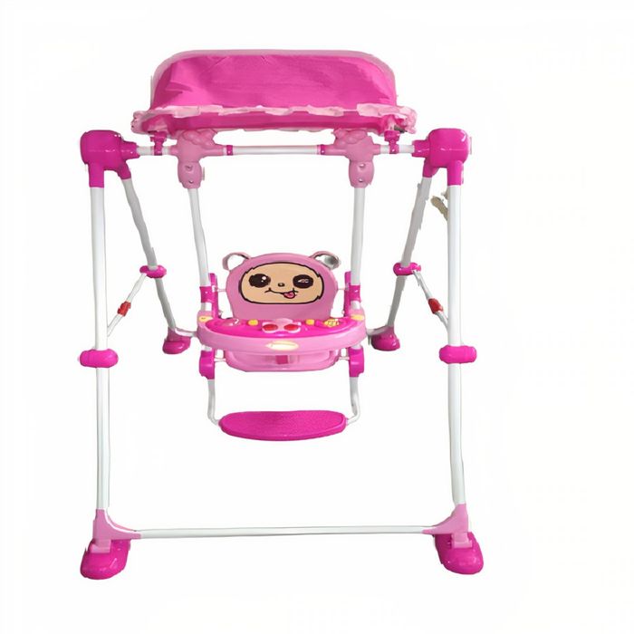 Columpio para bebes y niños Musical Rosado Osito