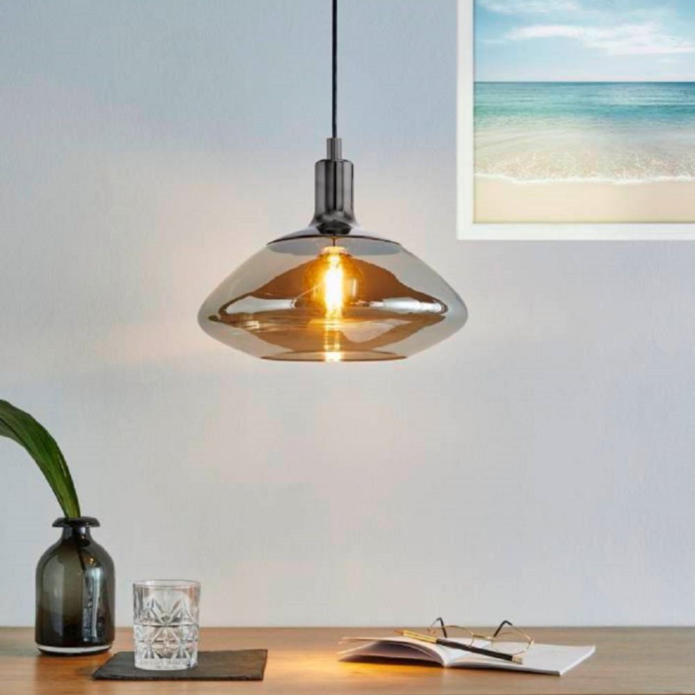 Luminaria Colgante Eglo Torrontes E27 1X60W H1100 Ø345 Promart