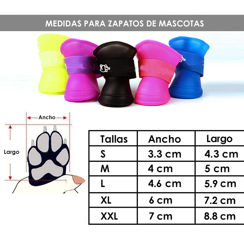 Zapatos de Silicona para Mascotas Rosado Talla M - Promart