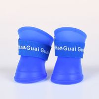 Zapatos de Silicona para Mascotas Azul Talla XXL