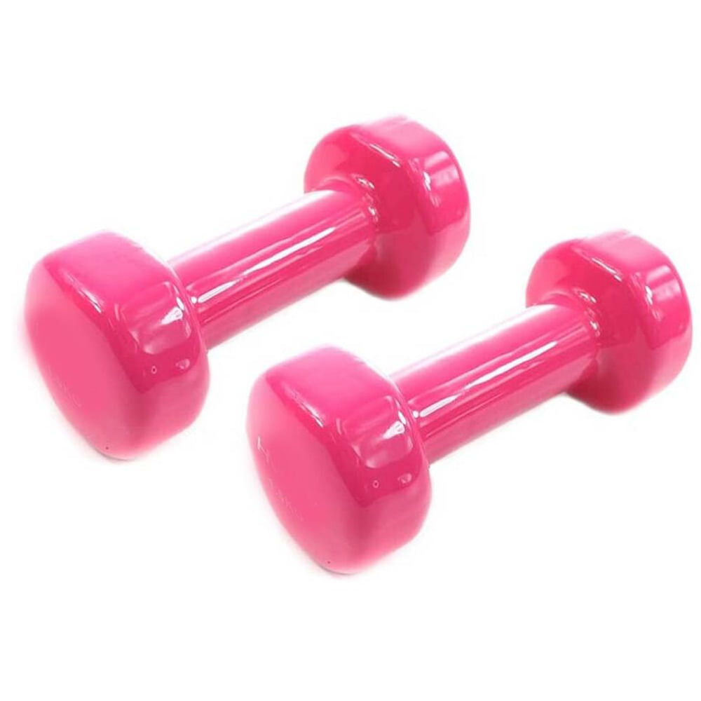 Mancuernas de Vinil 2 Kg Pack 2 Unidades Rosado