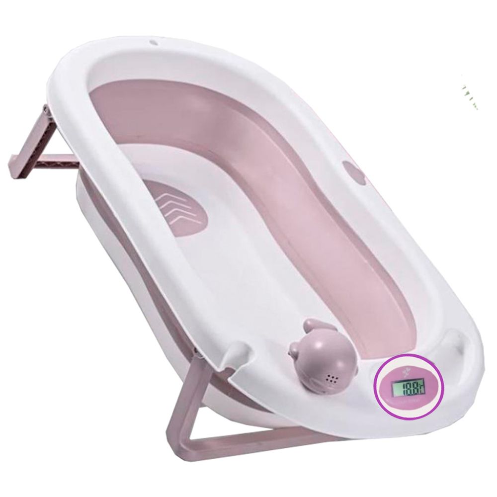 Bañera Tina de Baño para Bebe Doux Bebe con Termómetro Digital Rosado -  Promart