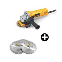 Amoladora Angular 4-1/2"" 800W + 3 Discos Diamantados DWE4020 Dewalt