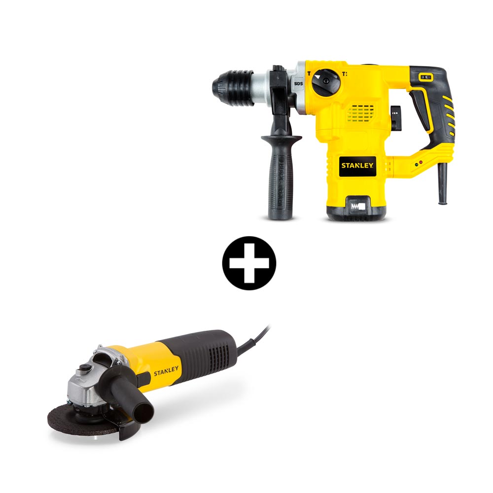 Rotomartillo SDS Plus 1250W + Amoladora Angular 4-1/2"" 710W STHR1232K Stanley