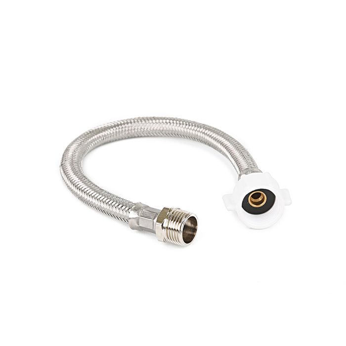 Acero inoxidable tanques adaptador manguera 3//8 x 1//2 grifería flex de cocina manguera 40 cm