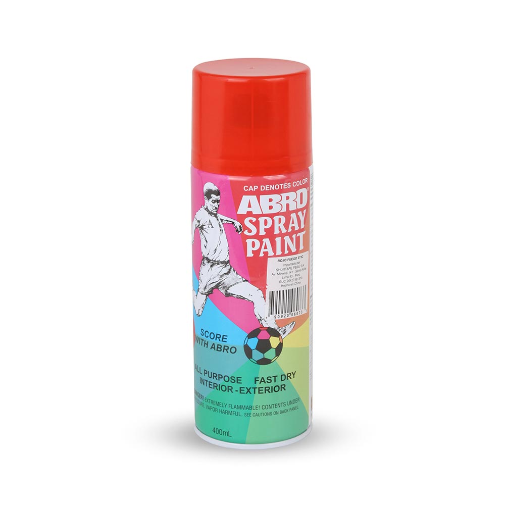 Spray Rojo Puro Abro 076C de Resina Acrílica Resistente al Moho