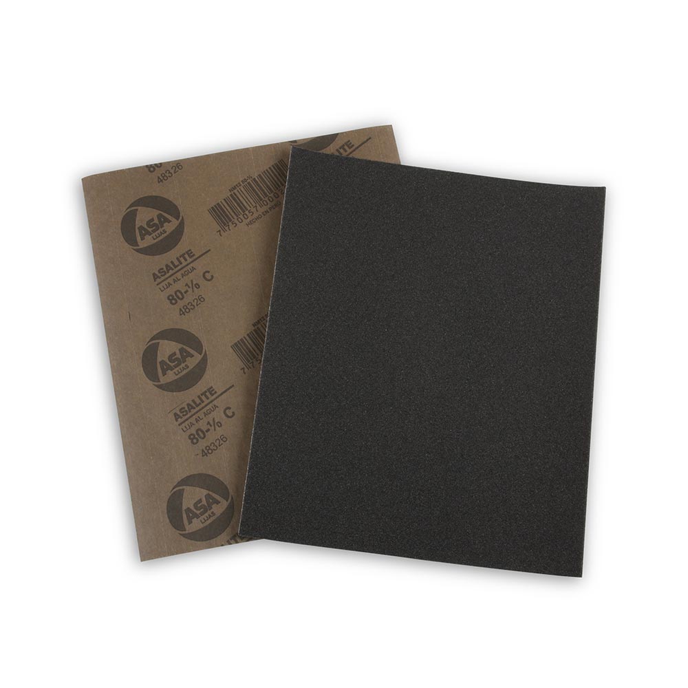 Lija al Agua 3M Grano 80 Impermeable Negro 28x23 cm