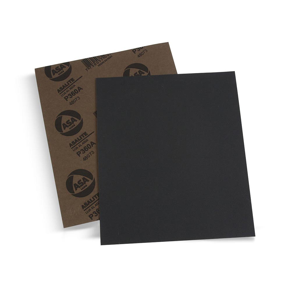 Lija 3M Al Agua Grano 360 Impermeable Negro de 28x23 cm