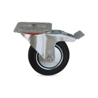 Garrucha plataforma con freno industrial 4"" 70 kg