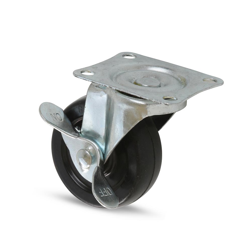 Garrucha plataforma con freno 2-1/2" 40 kg