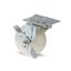 Garrucha giratoria blanca con freno 3" 100 kg