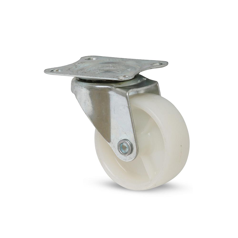 Garrucha plataforma giratoria blanca 2 1/2" 50 kg