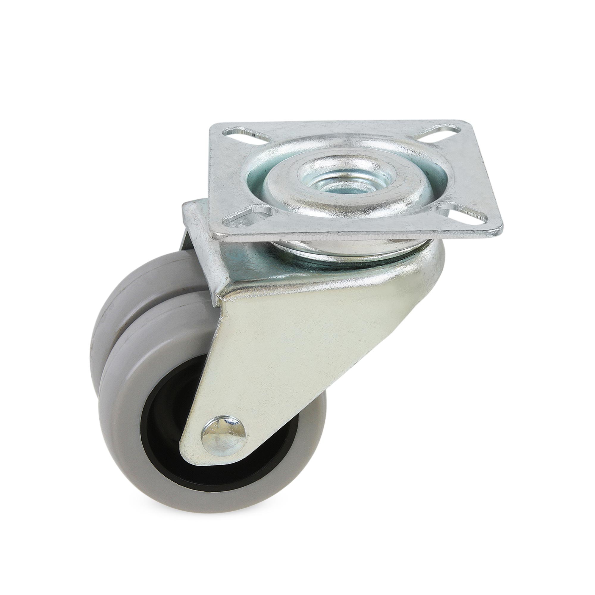 Garrucha plataforma doble rueda 2" 80 kg