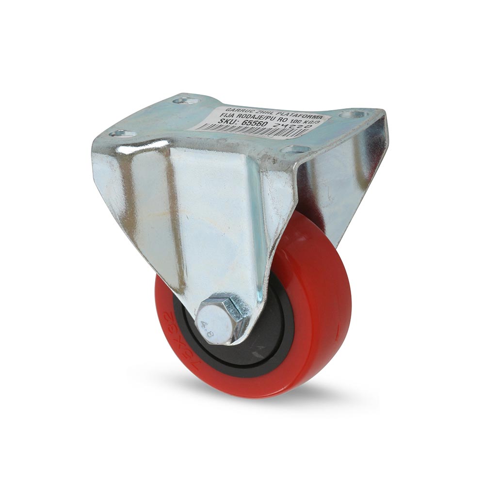 Garrucha plataforma fija rodaje 3" 100 kg