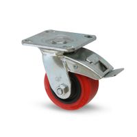 Garrucha plataforma con freno industrial 4"" 200 kg