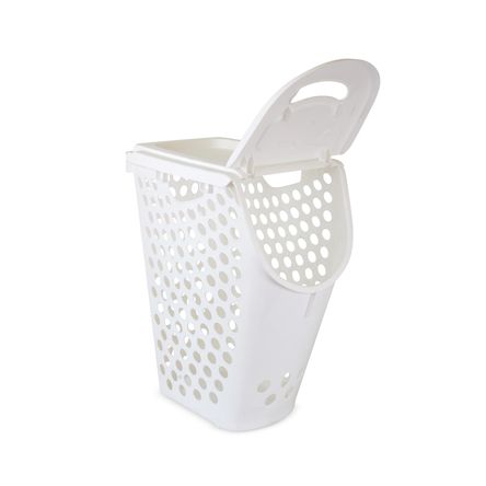 Cesto apilable para ropa Blanco 50 litros - Promart