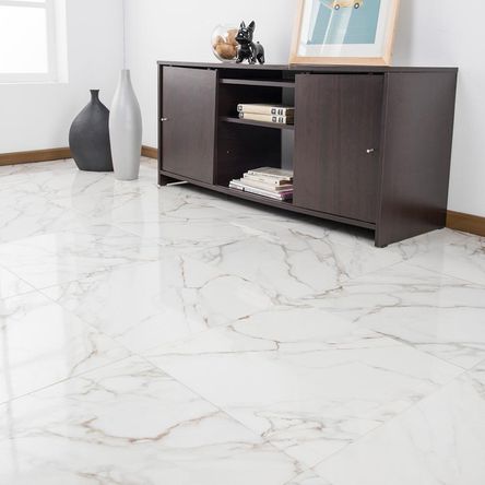 Piso Cerámico Marmolizado Macael Blanco 45x45 cm - Promart