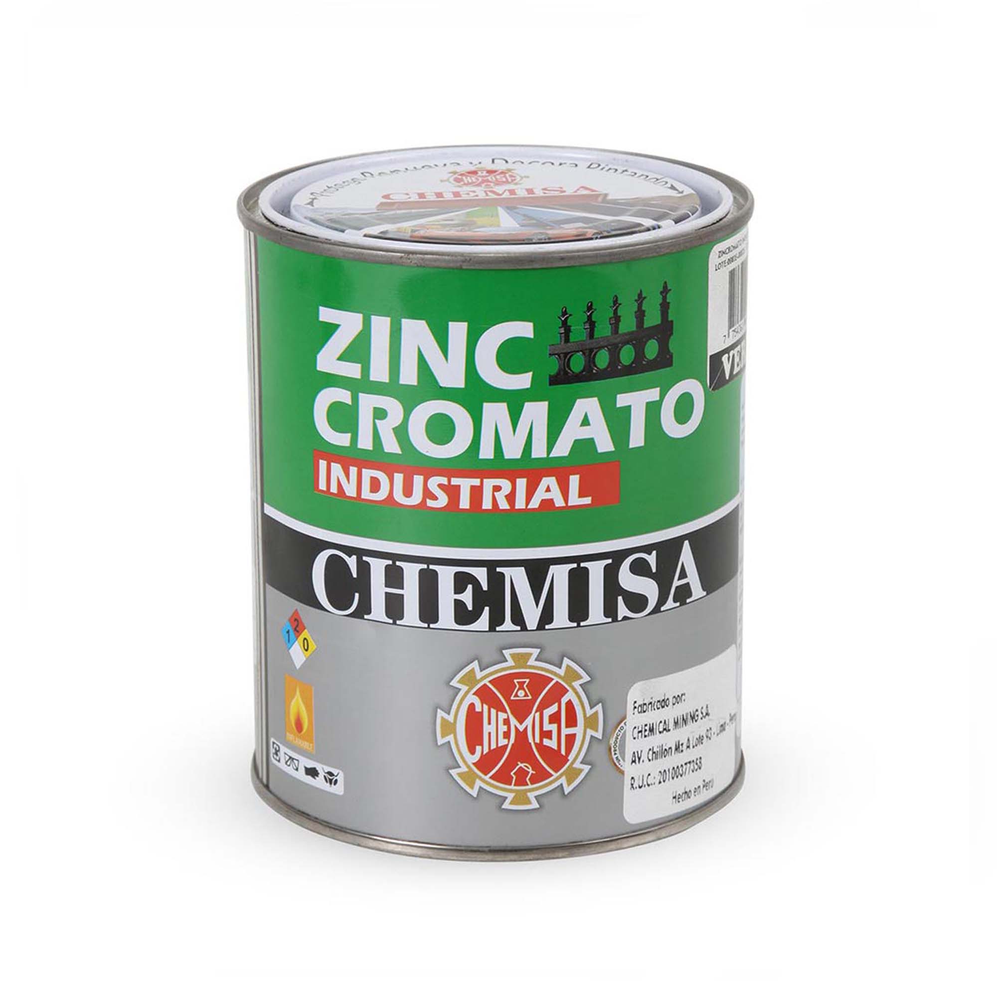 Base zincromato industrial 1/4 galón Chemisa