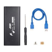Adaptador Convertidor Case SSD Mini M.2 Ngff Sata a USB 3.0 Negro