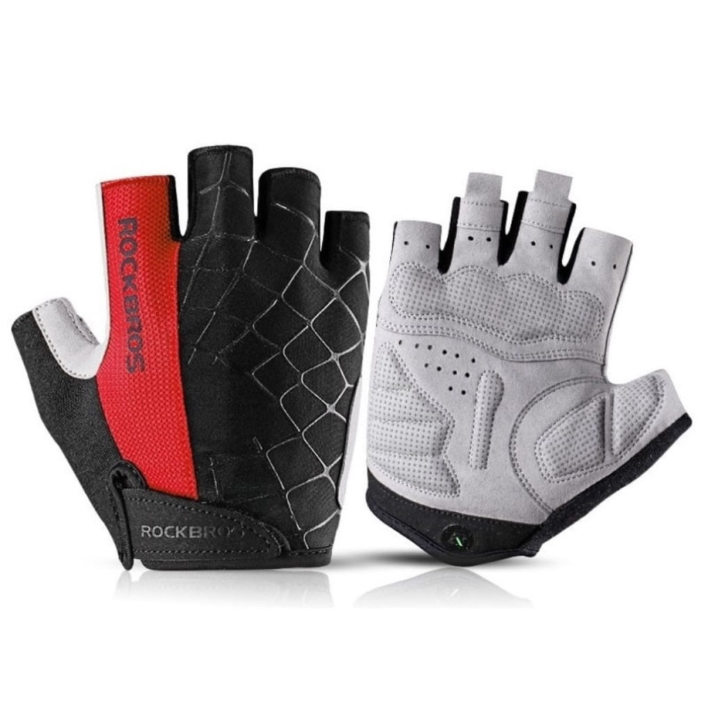 Guantes ROCKBROS S109 Ciclismo Moto Gym Antideslizante Deportivo Rojo