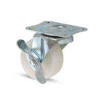 Garrucha Plataforma con Freno Blanca 2"" 40 Kg