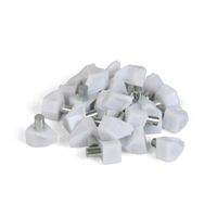 Soporte de Metal y Plástico Brillante/Mate Blanco x 25 unidades