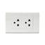 Tomacorriente Universal Doble L/T Blanco Classic