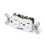 Toma doble empotrable 15A L/T Blanco