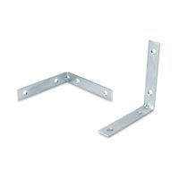 Ángulo de Acero Zincado Global Trader Modelo Liviano 3'' Plata Juego de 2 Unidades