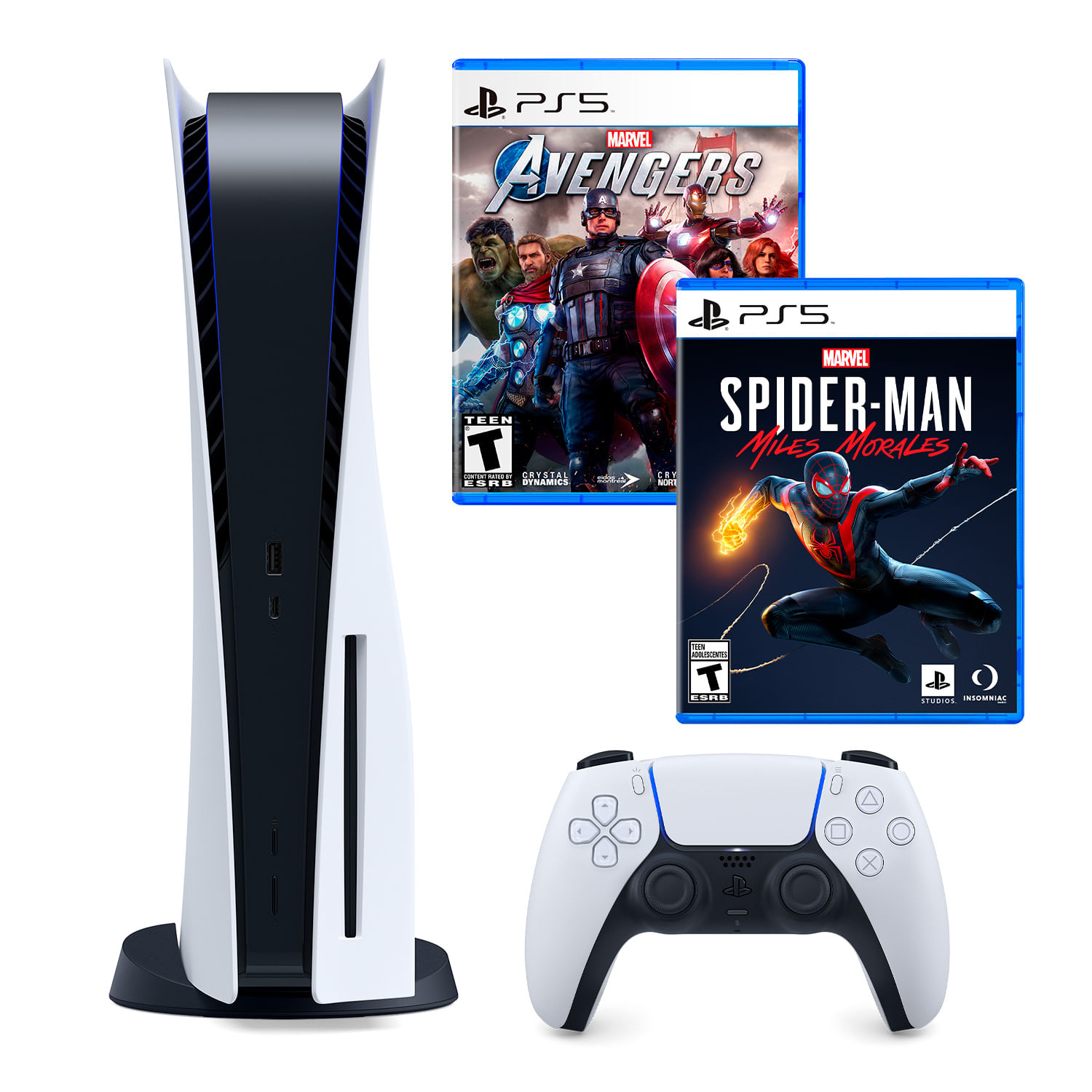 Consola PlayStation 5 Slim Lector de discos + Juego digital Spiderman 2