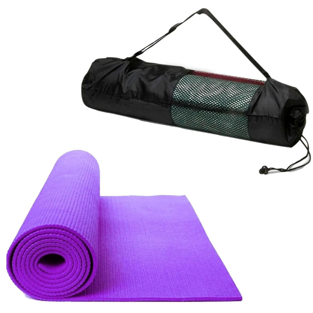 Mat de Yoga de 6mm con Funda Transportadora Color Lila Promart