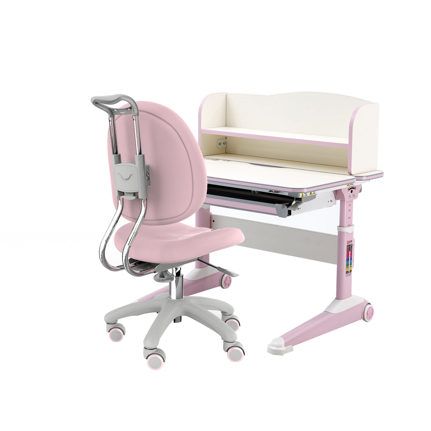 Silla Giratoria Ergonómica Decorplas Valentina Kids Color Rosa - Promart