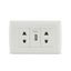 Tomacorriente Doble + USB Blanco Basic