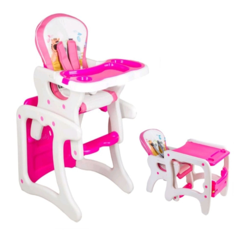 Silla de Comer para Bebes Carpeta 2 en 1 Rosado - Promart