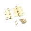 Bisagra Capuchina de bronce brillante 3"x3" x2 unids.