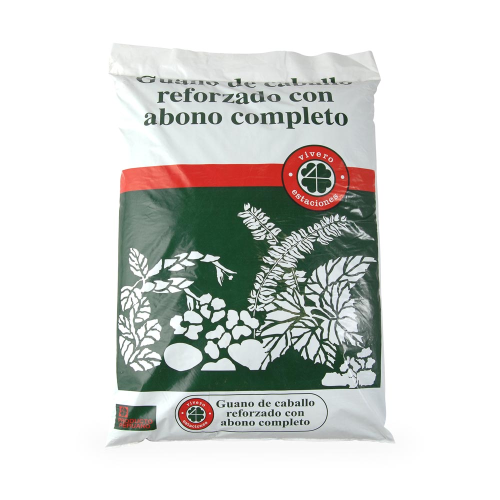 Abono Orgánico 4Estaciones Guano de Caballo Reforzado 9 Kg