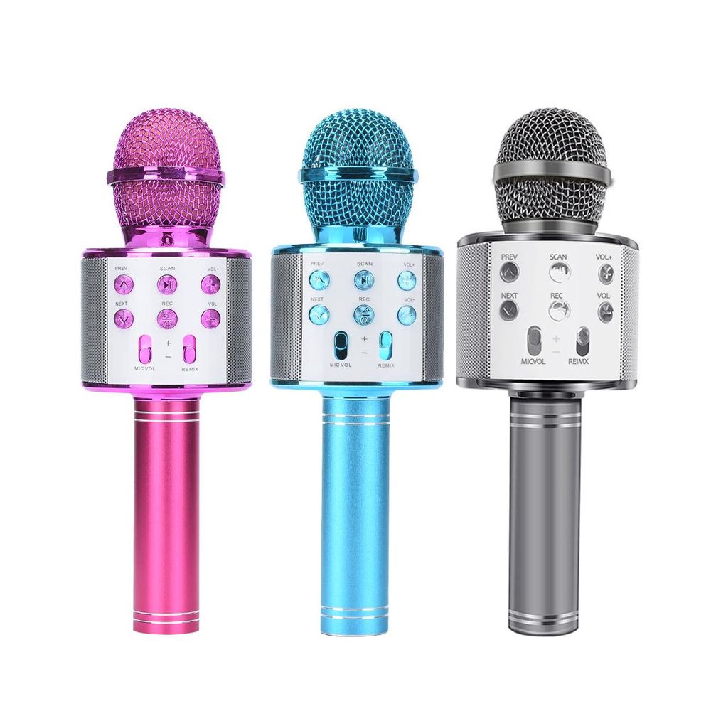 Maquina De Karaoke Bluetooth Con 2 Microfonos Inalambricos P