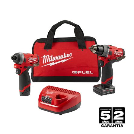 Combo Brushless M18 Fuel Milwaukee 2997 259 de Taladro 2804 + Atornillador  de Impacto 2853 20 - Promart