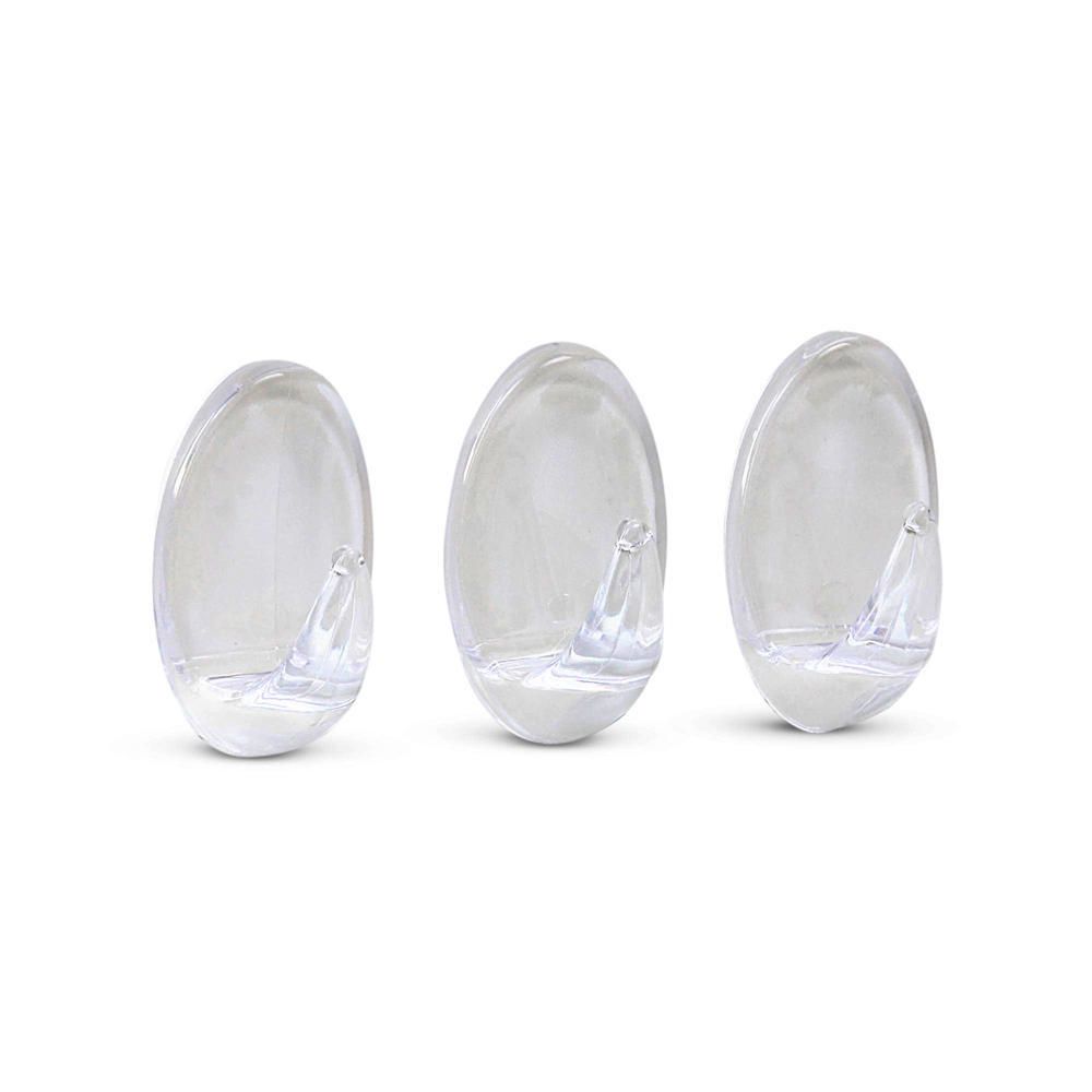 Gancho para pared transparente mediano 3 unidades - Promart